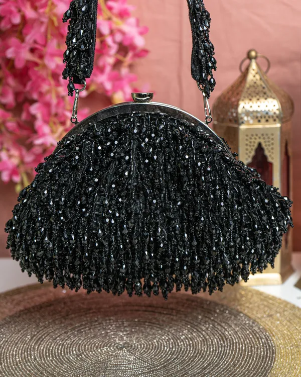 Noir_Cascade_Beaded_Purse